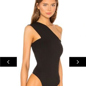 Superdown Rockie One-Shoulder Black Bodysuit